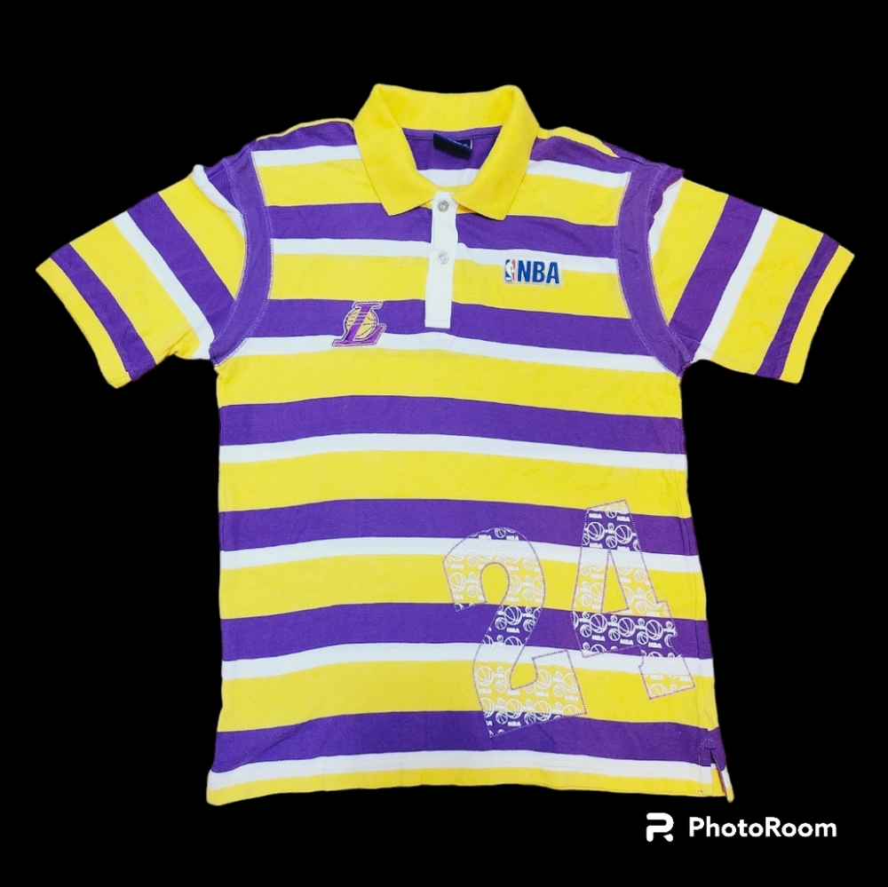 Los Angeles Lakers LA #24 NBA Polo Shirt Mens Basketball